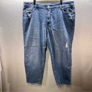 Old Navy OG High Rise Straight Leg Jeans Womens 20 Plus Denim Blue Stretch 2936